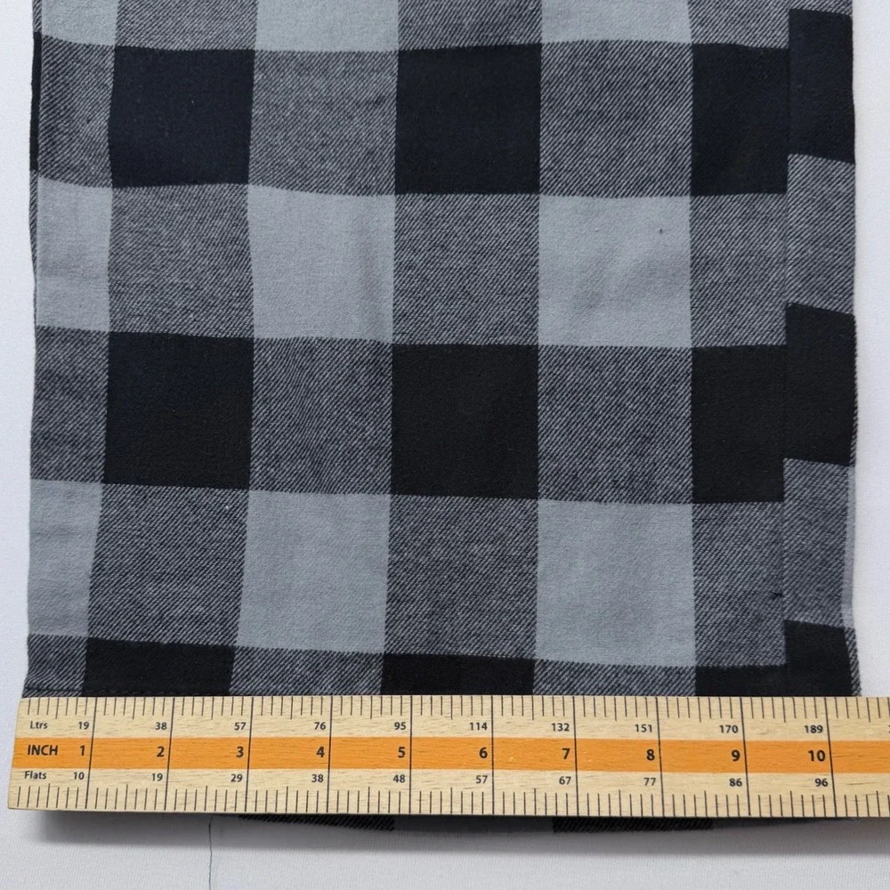 Sonoma Mens XXL Essential Flannel Pajama Pant Grey Black Buffalo Plaid NEW